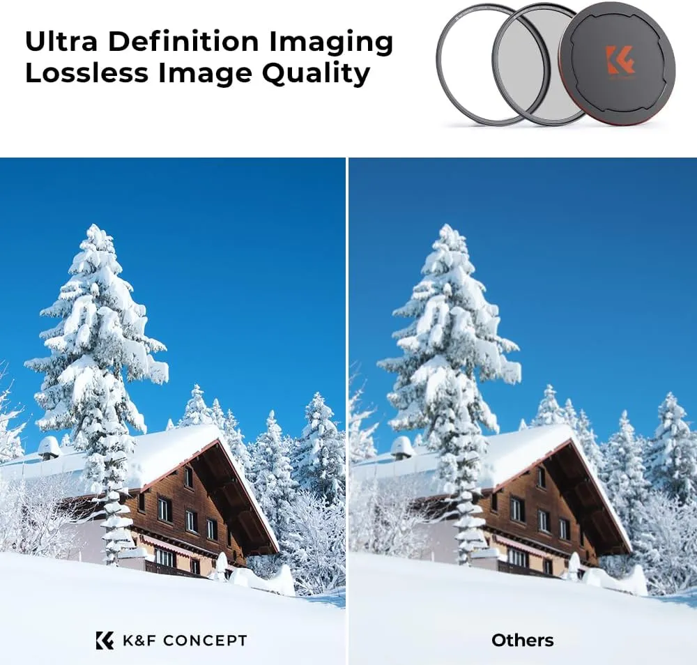 K&F Concept Magnetic 67mm Circular Polarizers Filter (Magnetic Polarizing Filter   Magnetic Basic Ring   Lens Cap) with 28 Multi-Layer Coatings CPL Filter for Camera Lens (Nano-X Series)