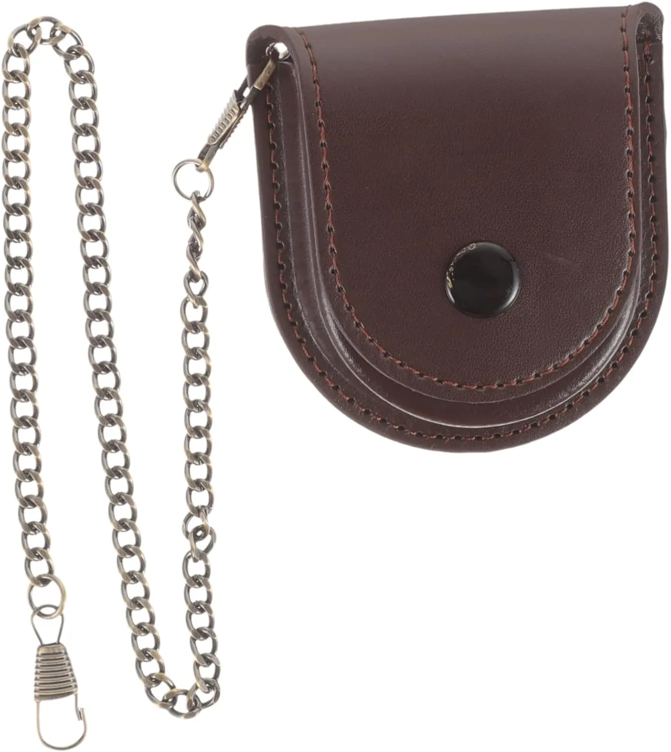 KESYOO 2pcs Pocket Watch Leather Case Electronic Pocket Watch Kit Watch Display Automatic Watch Winder Pocket Watch Case Portable Watch Smartwatch Retro Style Watch Pouch Metal Coffee