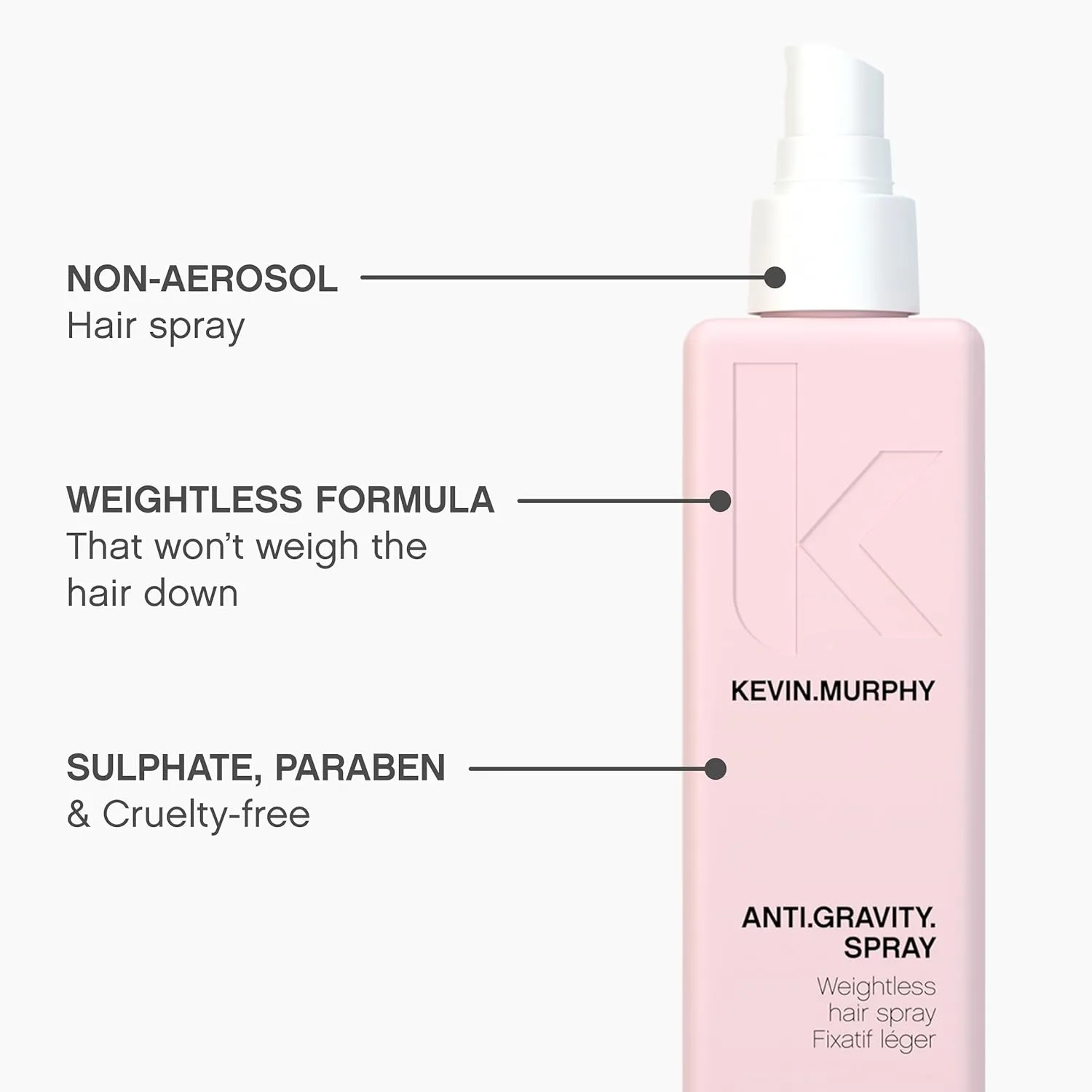 KEVIN.MURPHY ANTI.GRAVITY.SPRAY - Hair Spray for Volume & Shine - For All Hair Types - Non-Aerosol - Weightless Hair Care - 150 mL / 5.1 fl oz