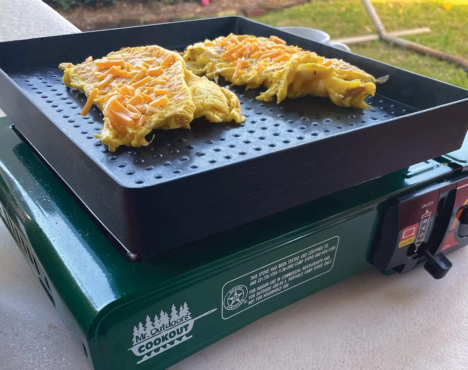 King Kooker Mr. Outdoors Cookout Model # MOC13S Single Butane Stove with Carry Bag, Green, Large
