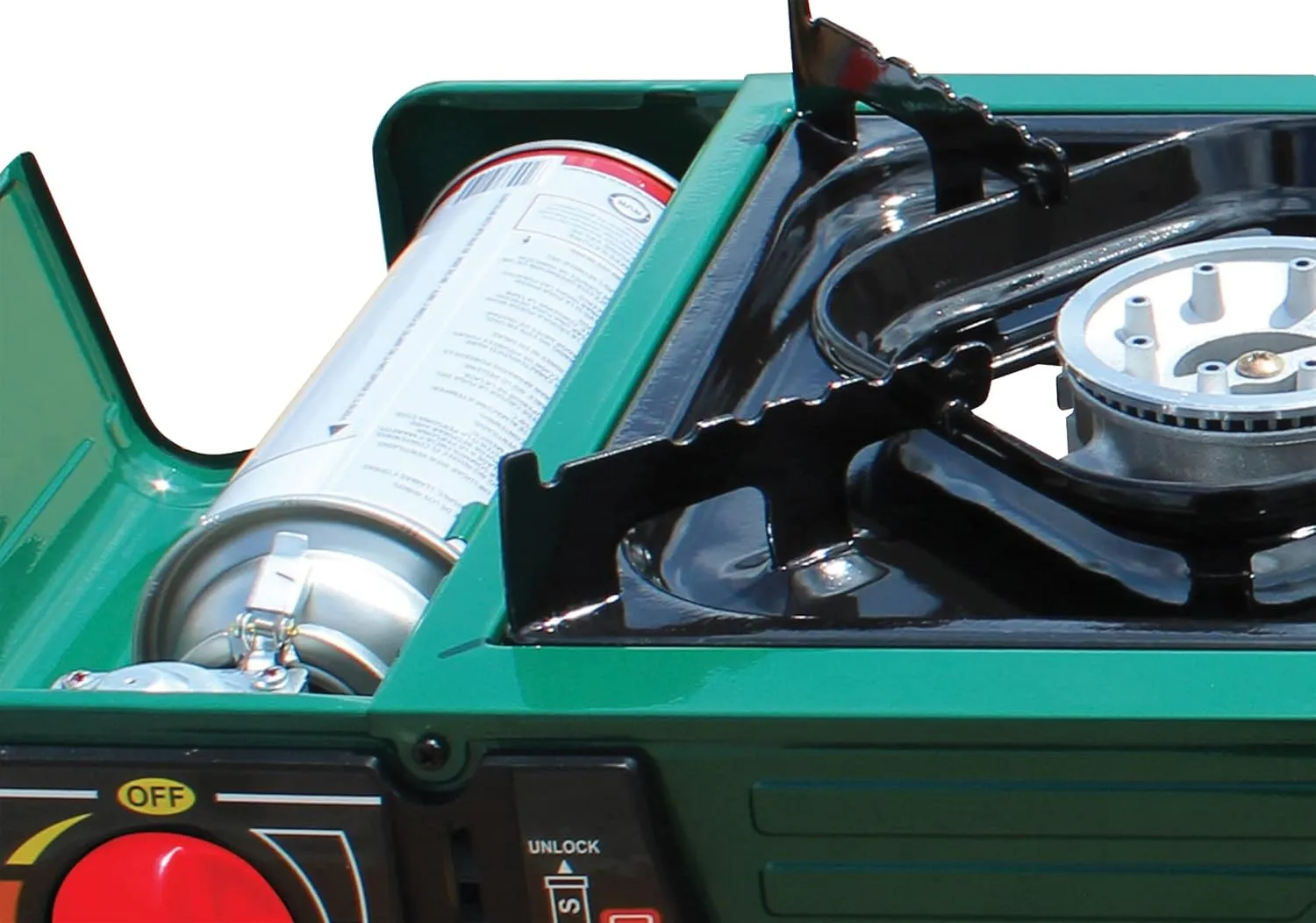 King Kooker Mr. Outdoors Cookout Model # MOC13S Single Butane Stove with Carry Bag, Green, Large