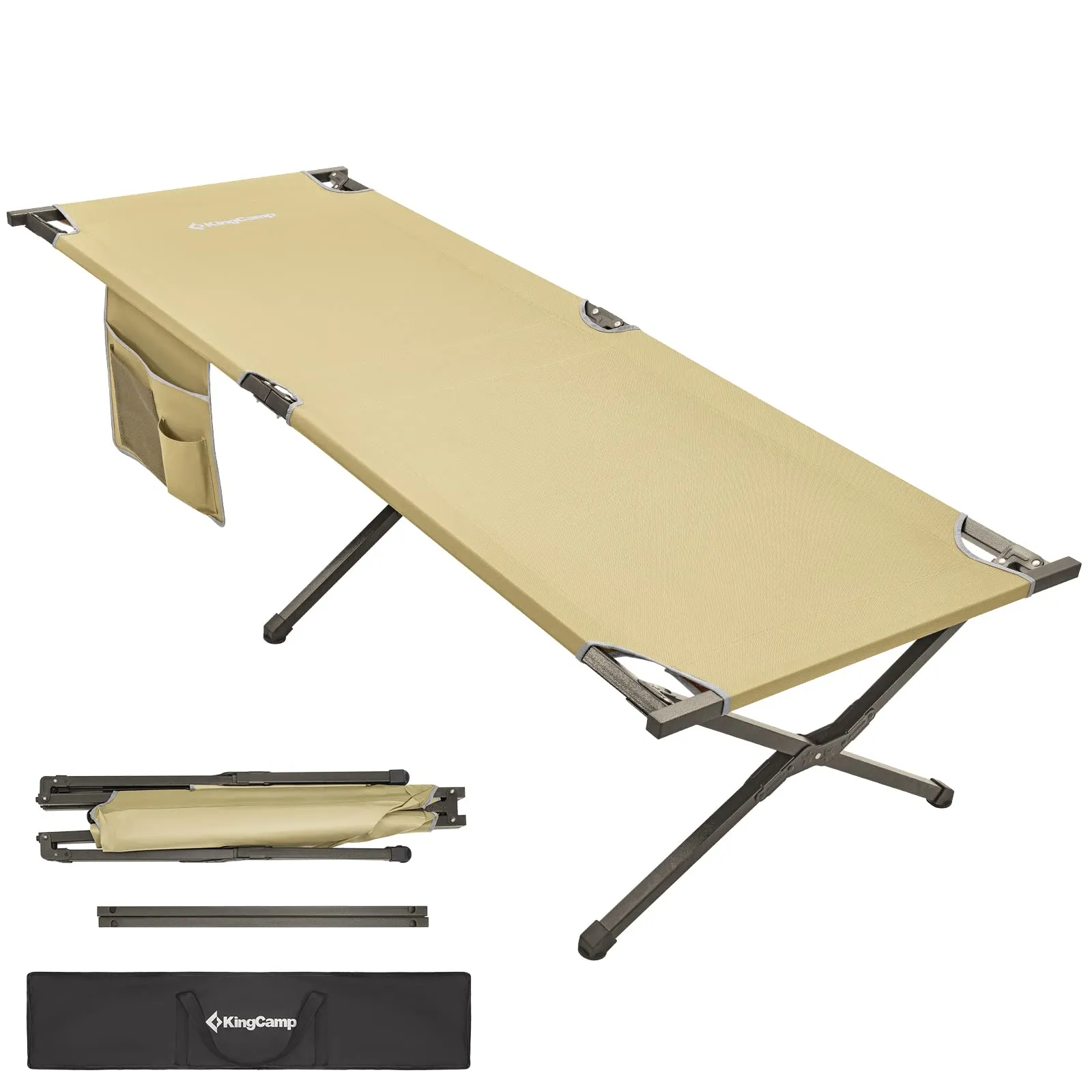 KingCamp BANYAN Steel Army Cot L Family Comfort Bed