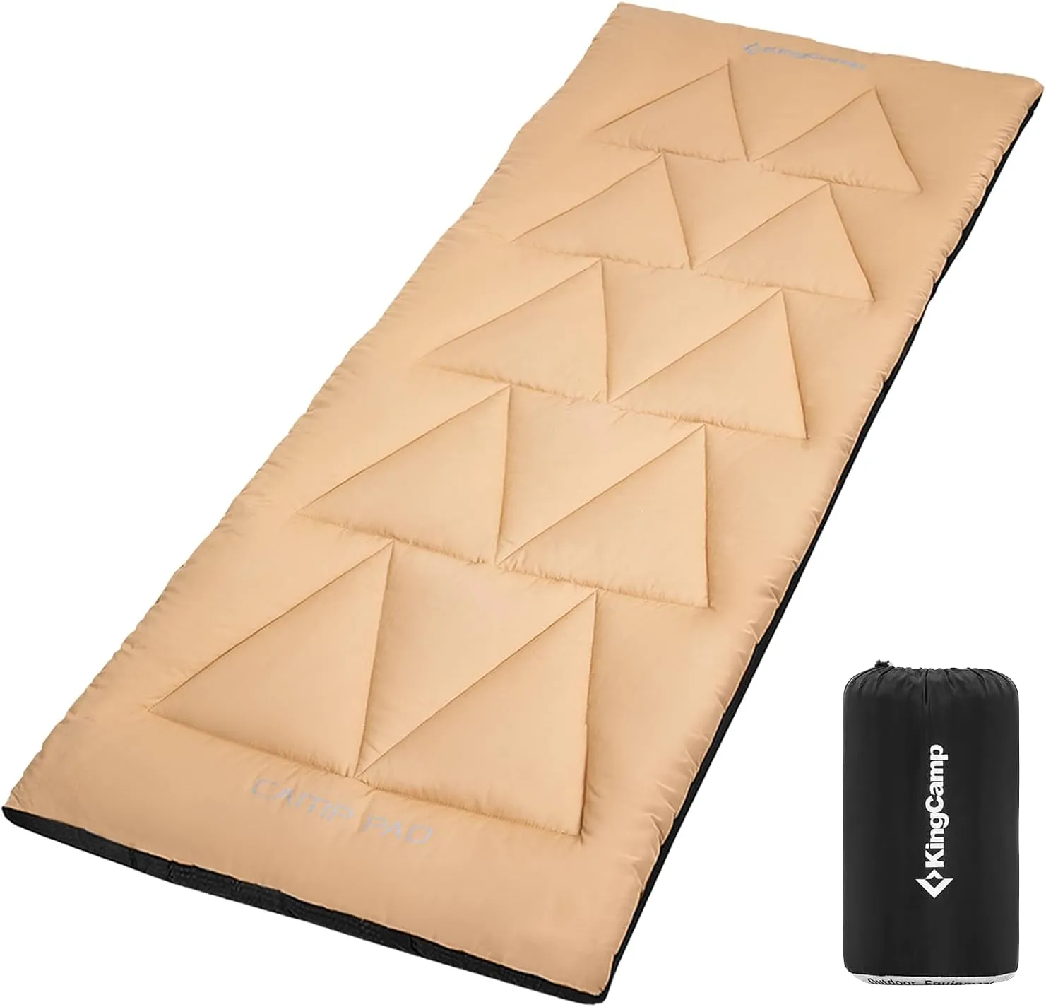 KingCamp Cot Mattress, Portable Lightweight Camping Sleeping Mat Soft Comfortable Non-Slip Cot Pad for Camp Cot, RV Bunk & Twin Beds