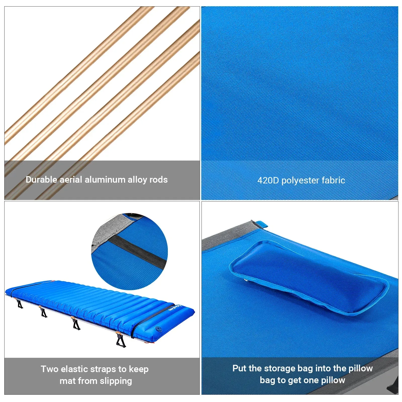 KingCamp Oversized Folding Camping Cots Ultralight Sleeping Cots
