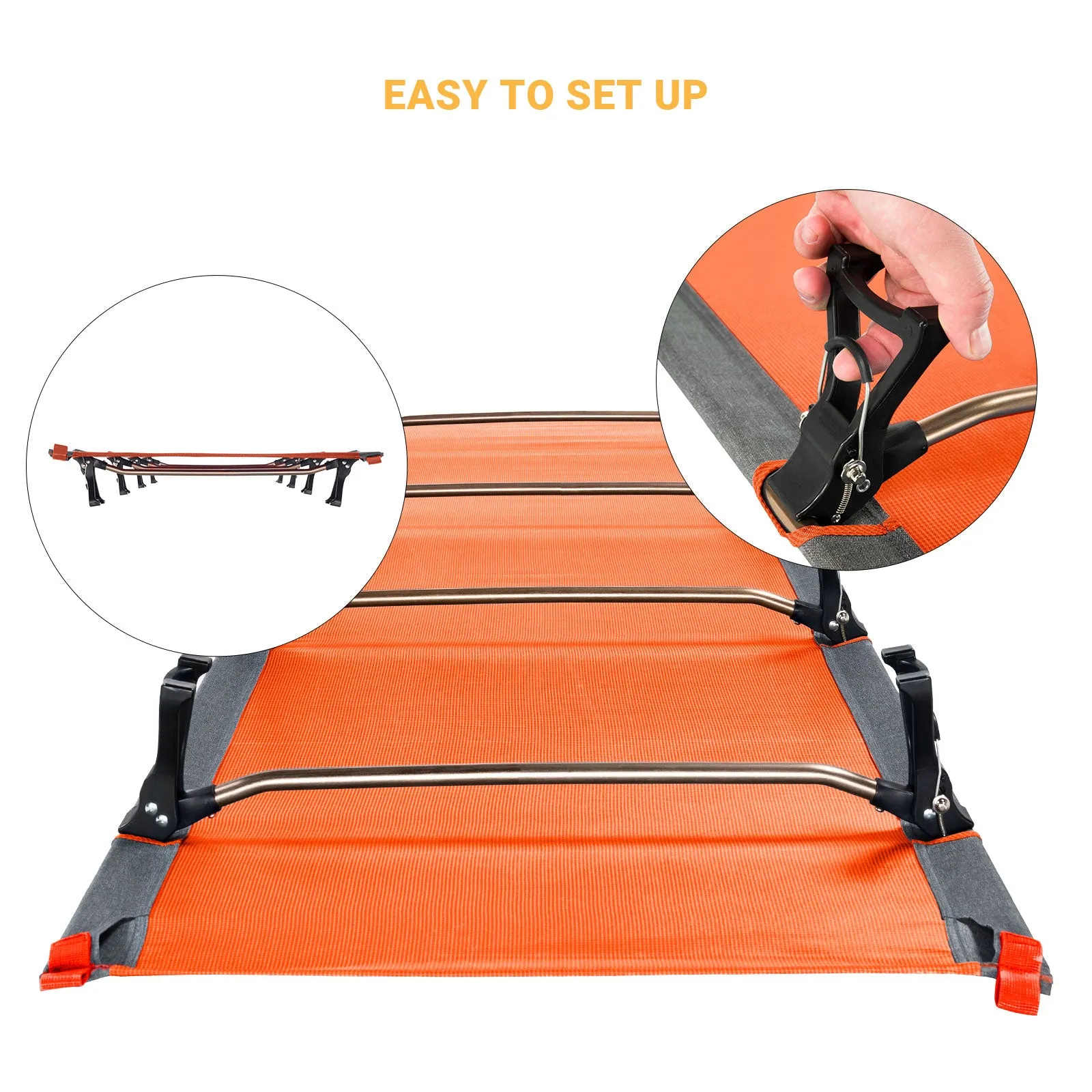 KingCamp Oversized Folding Camping Cots Ultralight Sleeping Cots