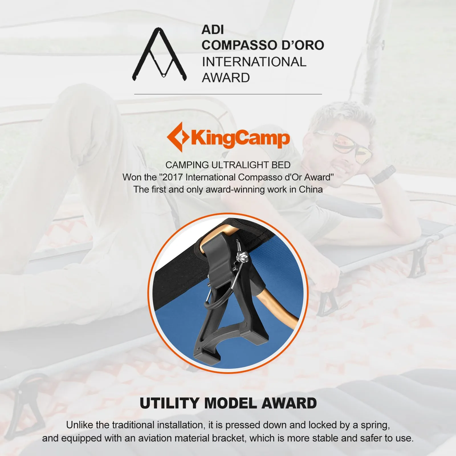 KingCamp Oversized Folding Camping Cots Ultralight Sleeping Cots