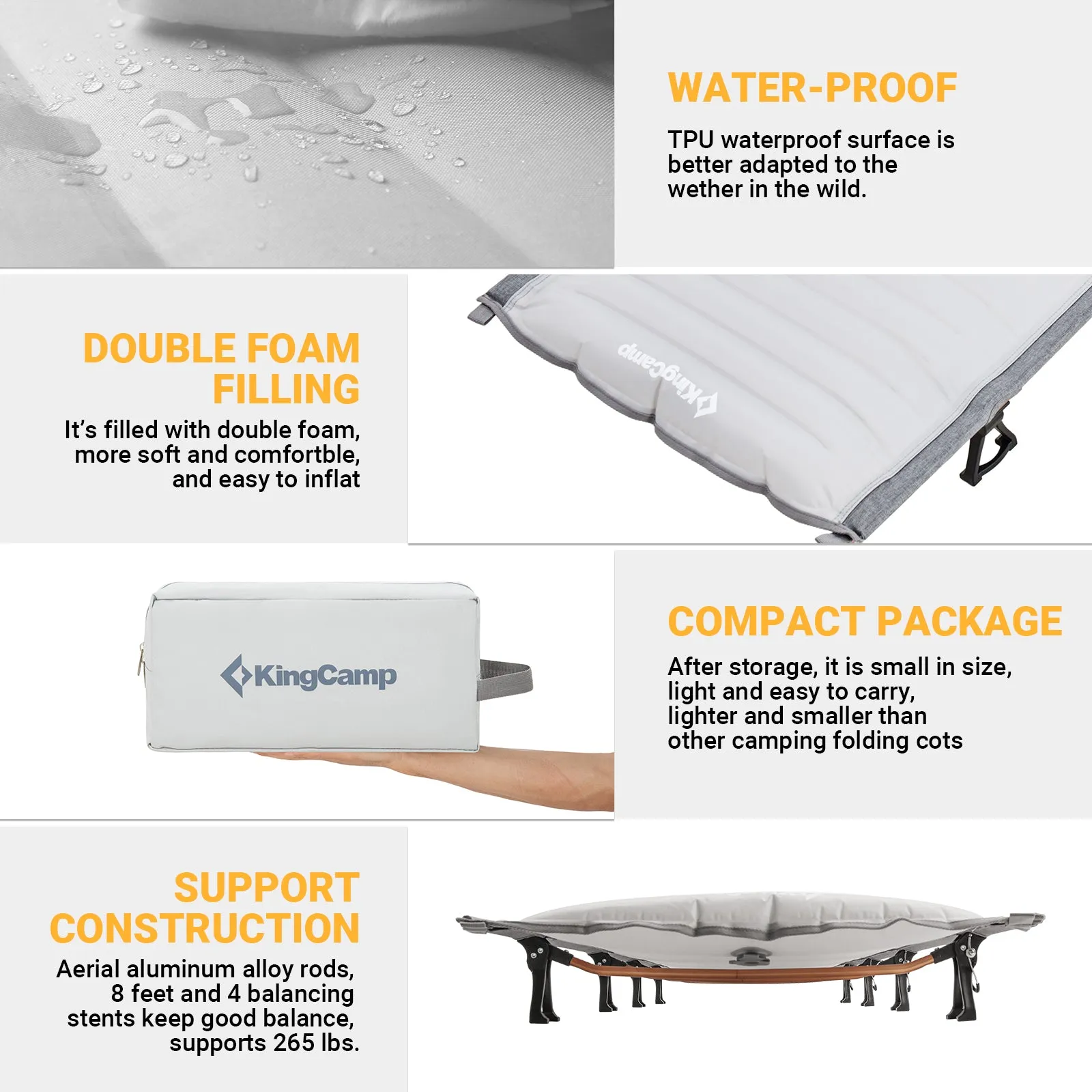 KingCamp Ultralight Folding Air Cot