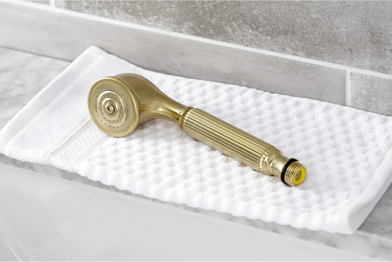 Kingston Brass K103A7 Restoration Hand Shower Head, Brushed Brass 8.31 x 2.19 x 2.06