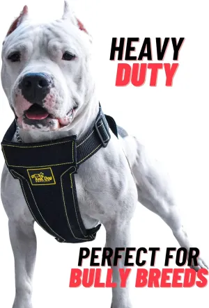 KNK Big Large Heavy Duty Dog Harness Vest, Medium Sized Dogs and Strong Dogs, Durable, Thick, Sturdy Adjustable 2 Leash Metal Clips on Back, Soft & Padded Chest