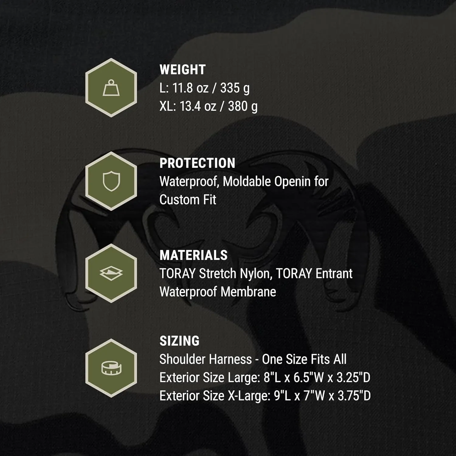 KUIU PRO Bino Harness – Waterproof, Adjustable, One-Hand Lid, Custom Foam Shims, Hydration Rig Compatible Binocular Harness