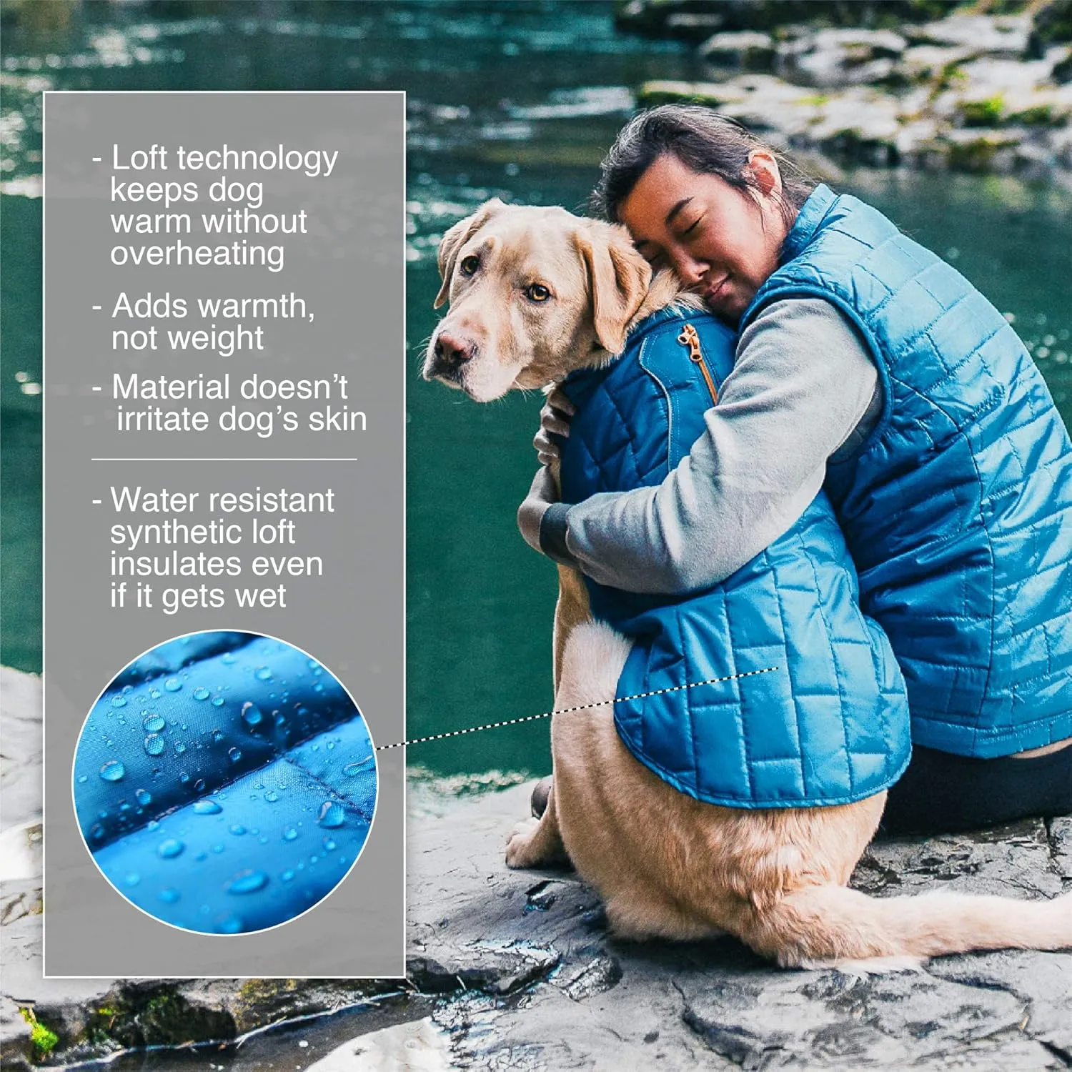 Kurgo Loft Dog Jacket, Reversible Winter Coat for Dogs, Wear with Harness or Sweater, Water Resistant, Reflective, for Small Medium Large Pets (Deep Violet, L)