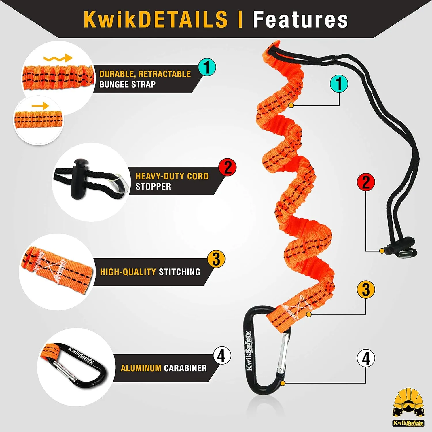 KwikSafety SCORPION Safety Harness Fall Protection Kit | Fall Protection Harness & Attached 6ft Lanyard | ANSI OSHA