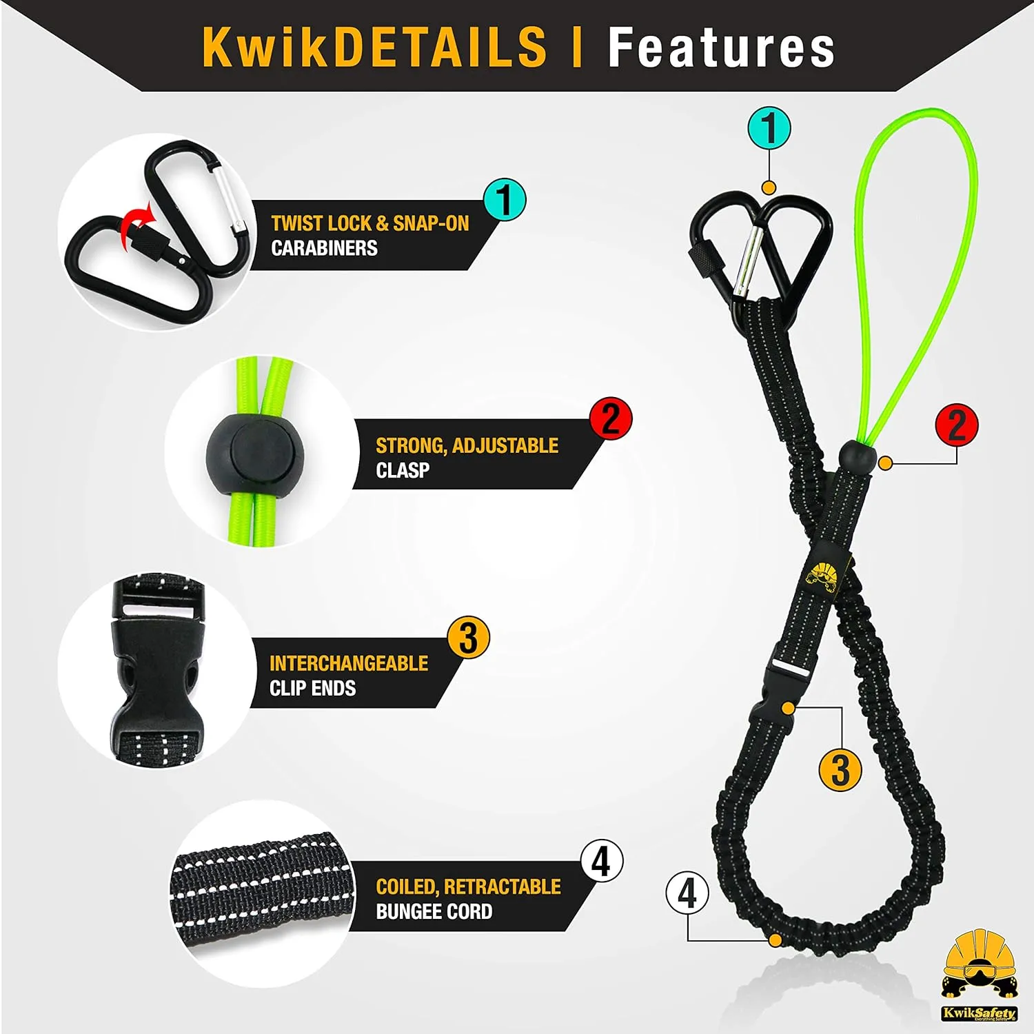KwikSafety SCORPION Safety Harness Fall Protection Kit | Fall Protection Harness & Attached 6ft Lanyard | ANSI OSHA
