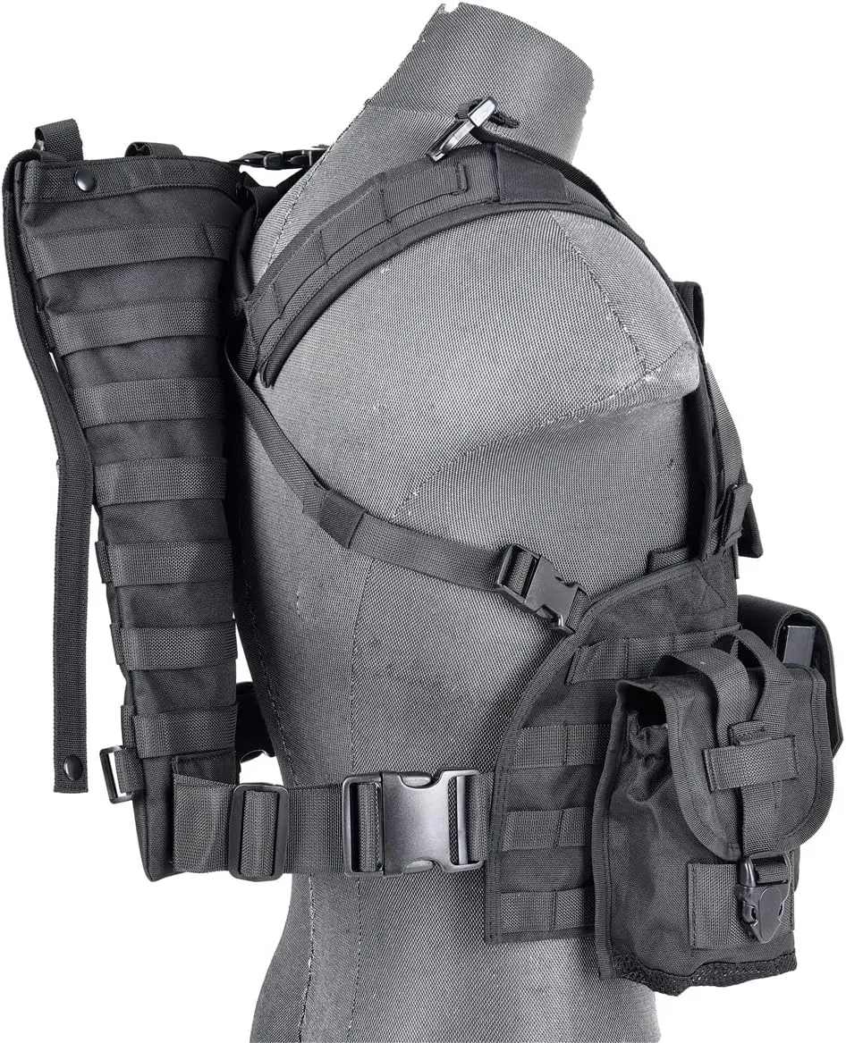 Lancer Tactical Airsoft Paintball Vest M4 M16 MOLLE Modular Chest Rig w/Quick Release Buckles (Small to Extra Large)
