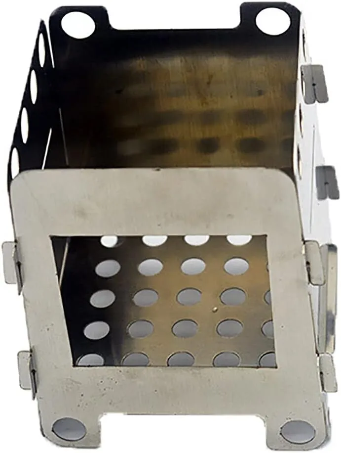 Large Camping Stove,Wood Burning Stove Lightweight Steady Thicken Stainless Steel Trekking Backpacker wiht Carry Bag