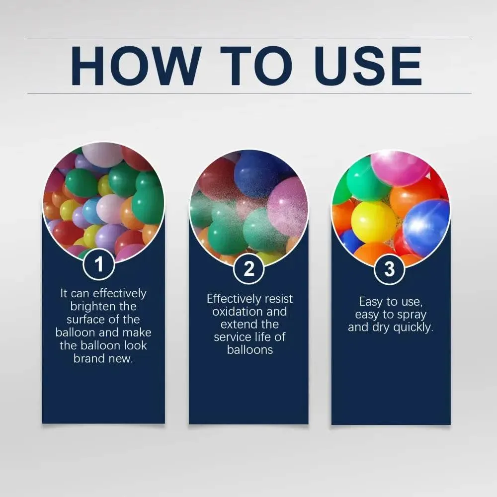 Latex Balloon Shine Spray for Long-Lasting Gloss