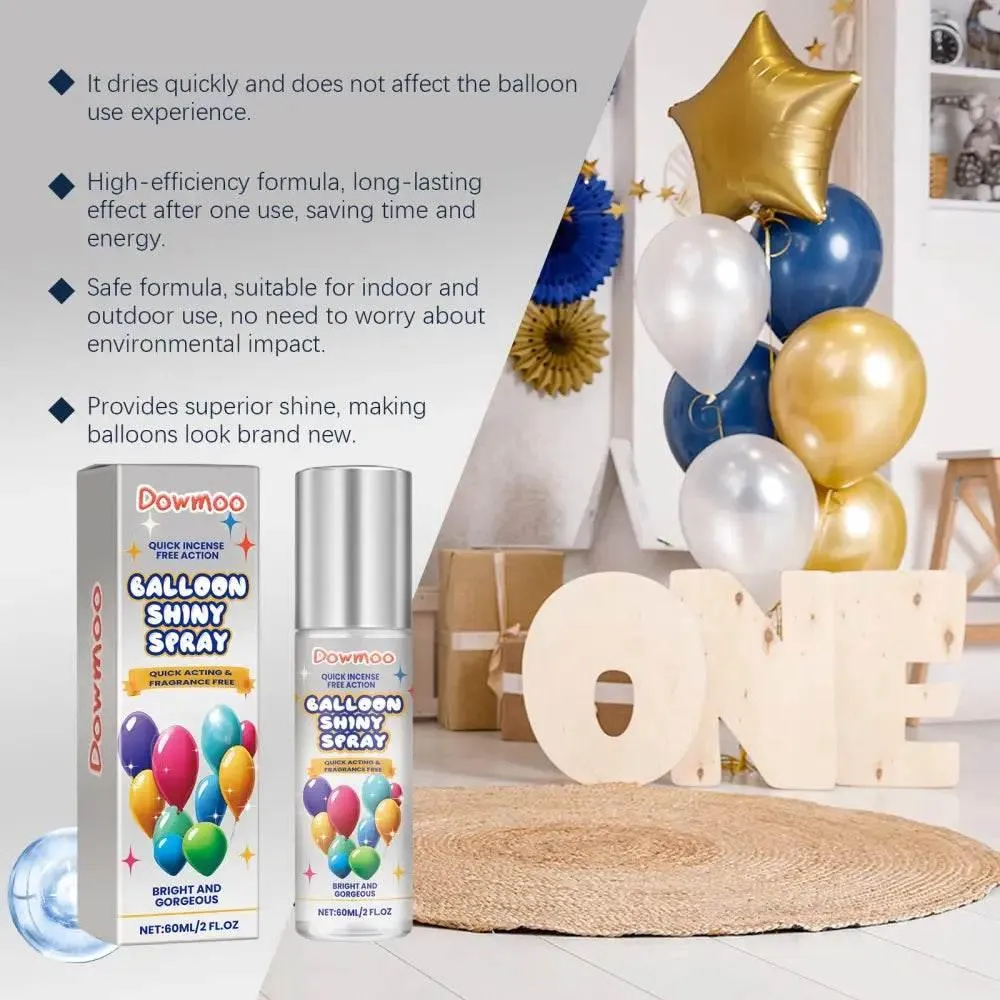 Latex Balloon Shine Spray for Long-Lasting Gloss