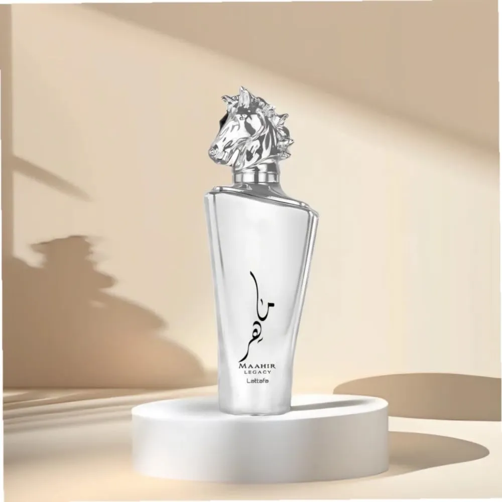 Lattafa Maahir Legacy - Aromatic Spicy, Citrus, Amber Wood - Eau de Parfum Long-Lasting Fragrance for Men, 3.40 Ounce / 100 ml