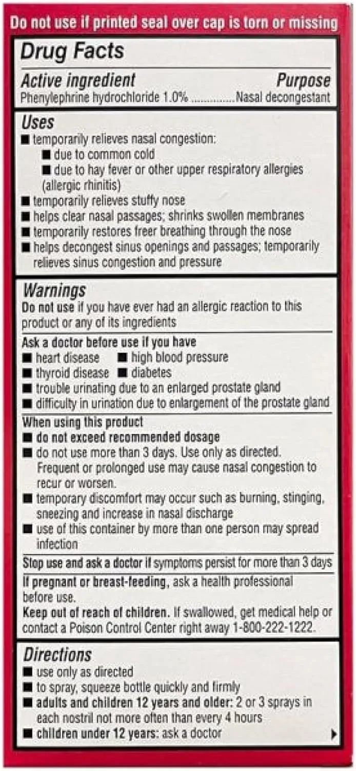 Leader Extra Strength Sinus Relief, Fast Acting, Sinus Decongestant, Nasal Congestion Relief Spray, Cold & Allergy 30 mL Bottle (Pack of 4)