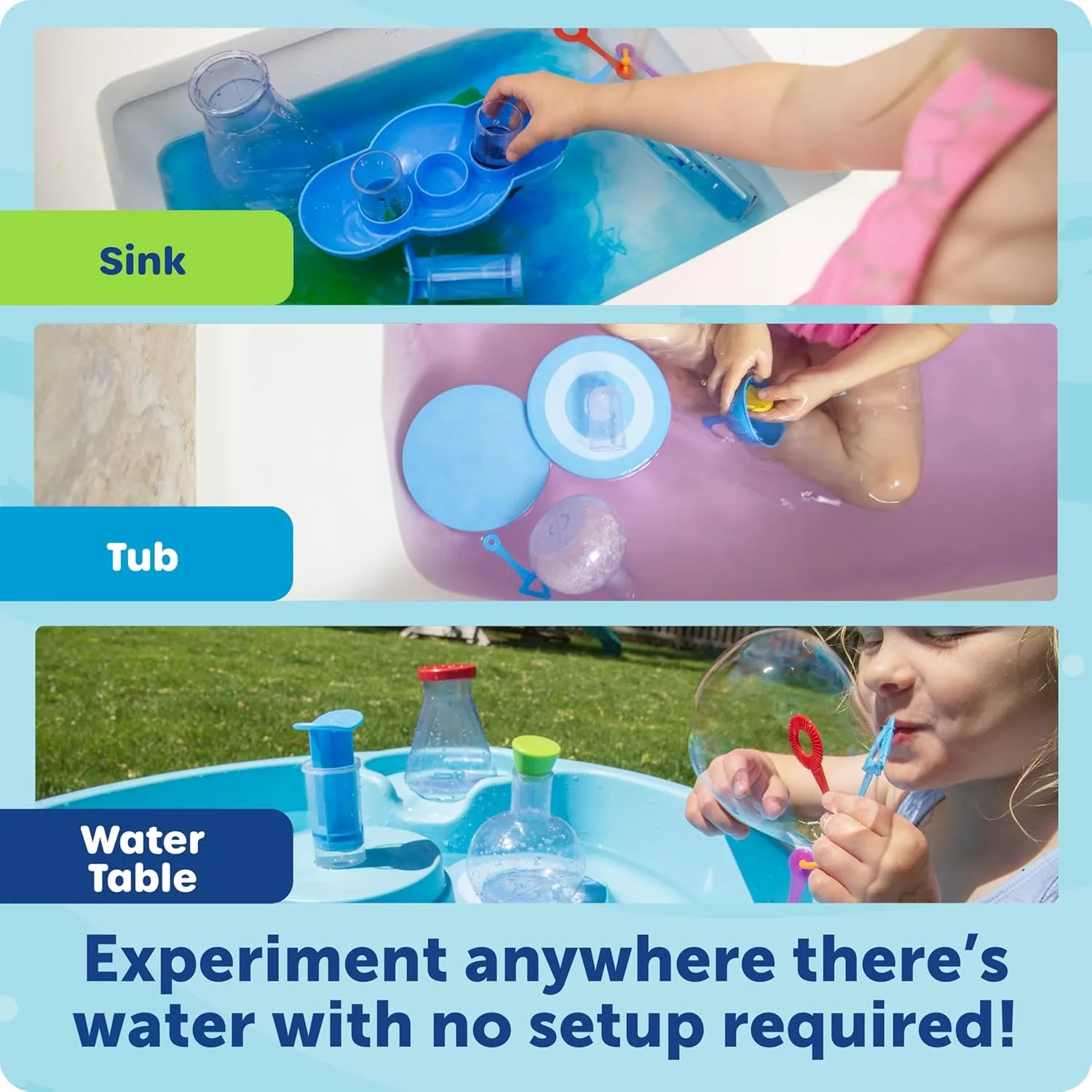 Learning Resources Splashology! Water Lab Science Kit, STEM Playtime, Water Activities, 19 Pieces, Ages 3 