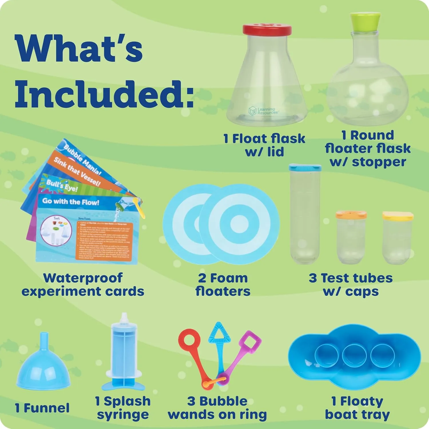 Learning Resources Splashology! Water Lab Science Kit, STEM Playtime, Water Activities, 19 Pieces, Ages 3 
