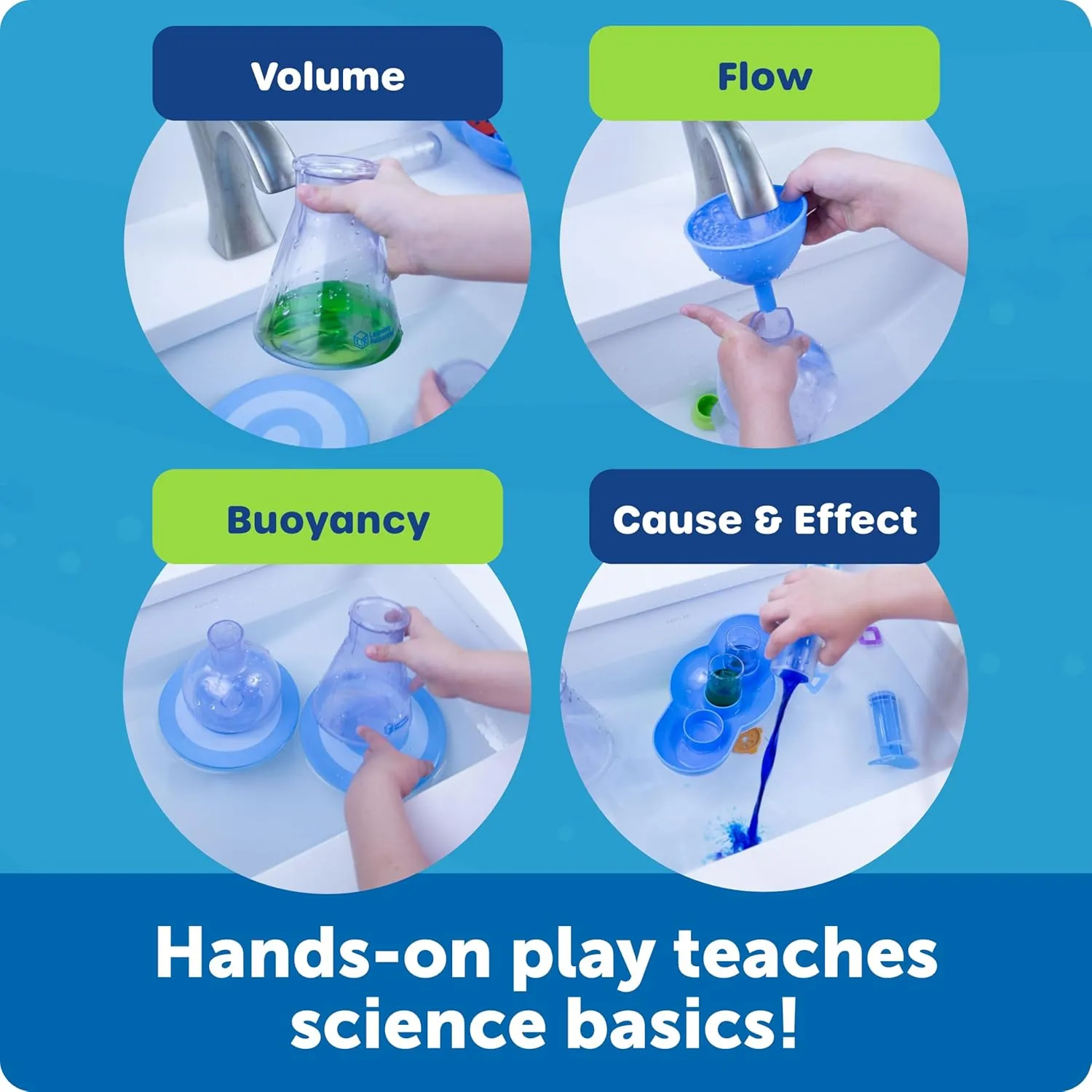 Learning Resources Splashology! Water Lab Science Kit, STEM Playtime, Water Activities, 19 Pieces, Ages 3 