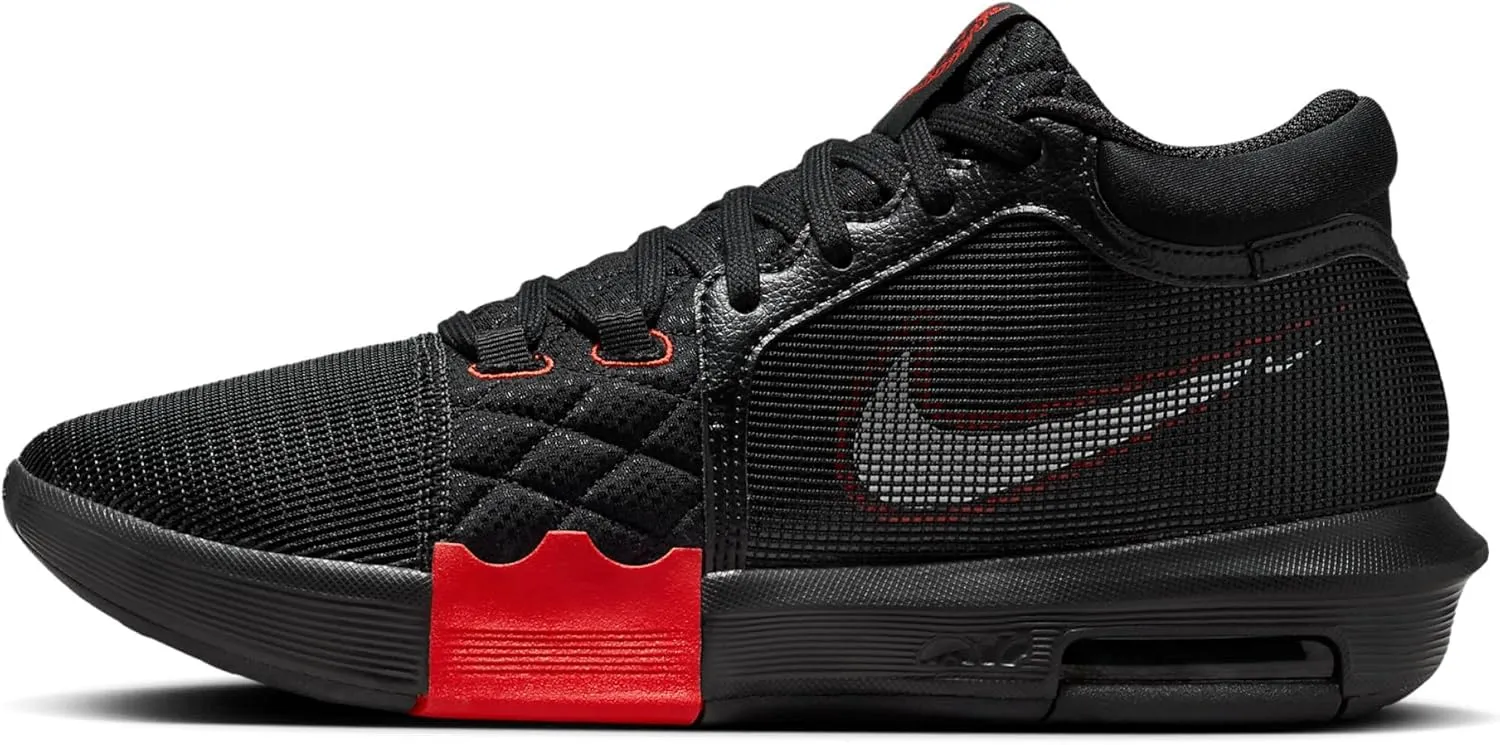 Lebron Witness 8 Basketball Shoes (FB2239-005, Black/University Red/White) Size 7