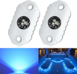 LED Boat Interior Lights Marine Deck Cockpit Courtesy Light IP68 Waterproof Boat Lighting 9-36V for Yacht, Kayak, Sailboat, Fishing, Pontoon, Pool (Blue)