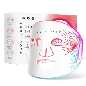LED Light Therapy Mask, Silicon Flexible Face Mask, 4 Color Lights Therapy at-Home, Revitalize & Renew Your Skin, Targets Fine Lines, Wrinkles & Redness