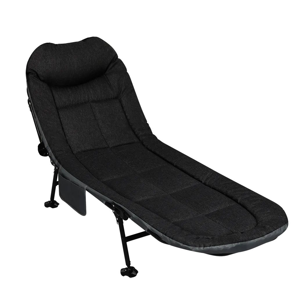 Levede Folding Camping Bed Camp Cots Black-WA_Rural