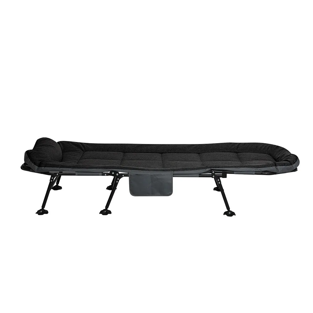 Levede Folding Camping Bed Camp Cots Black-WA_Rural