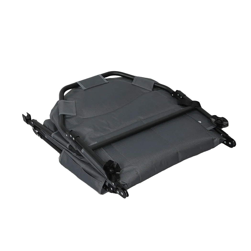Levede Folding Camping Bed Camp Cots Dark Grey-ACT