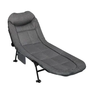 Levede Folding Camping Bed Camp Cots Dark Grey-ACT