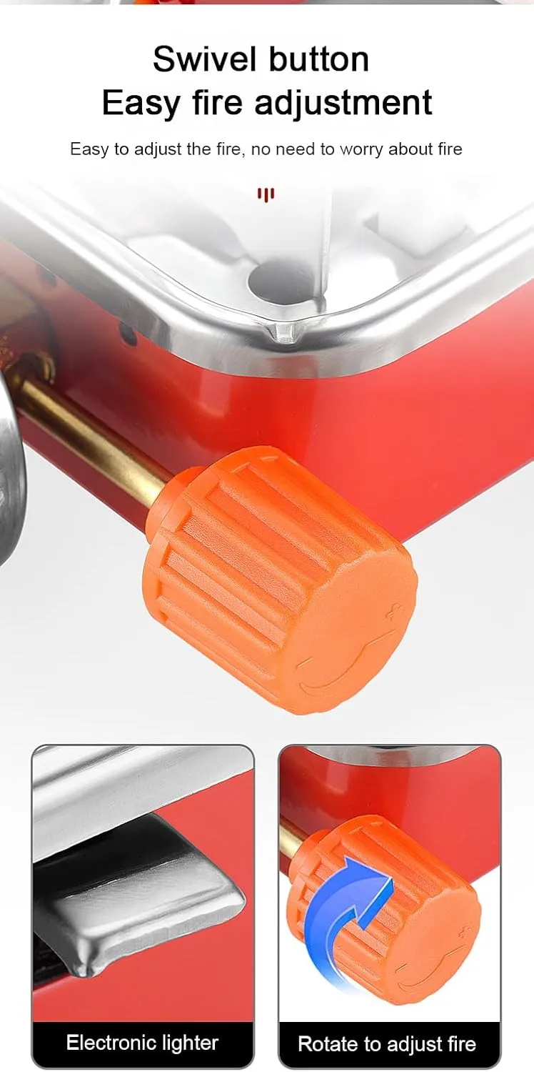 [lilaBelle]【Camping Butane Stove】Mini Foldable Grill for Backpackers |【Outdoor Cooking Gear】with Quick-Start Ignition | Compact BBQ Solution for Hiking, Beach Parties & Emergency Prep