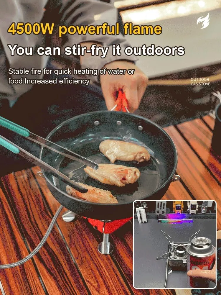 [lilaBelle]【Camping Butane Stove】Mini Foldable Grill for Backpackers |【Outdoor Cooking Gear】with Quick-Start Ignition | Compact BBQ Solution for Hiking, Beach Parties & Emergency Prep