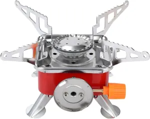 [lilaBelle]【Camping Butane Stove】Mini Foldable Grill for Backpackers |【Outdoor Cooking Gear】with Quick-Start Ignition | Compact BBQ Solution for Hiking, Beach Parties & Emergency Prep