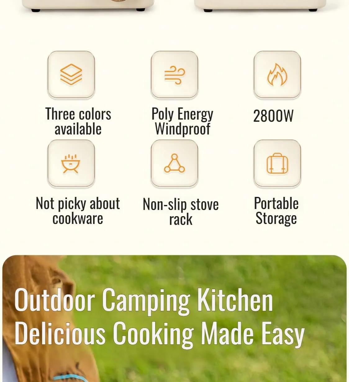 [lilaBelle]【Outdoor Butane Stove】High-Speed Cooking Gas, Wind- Portable Stove for Camping & Backpacking | Lightweight Mini Heater with Safety Lock (for Hikers & Adventurers)