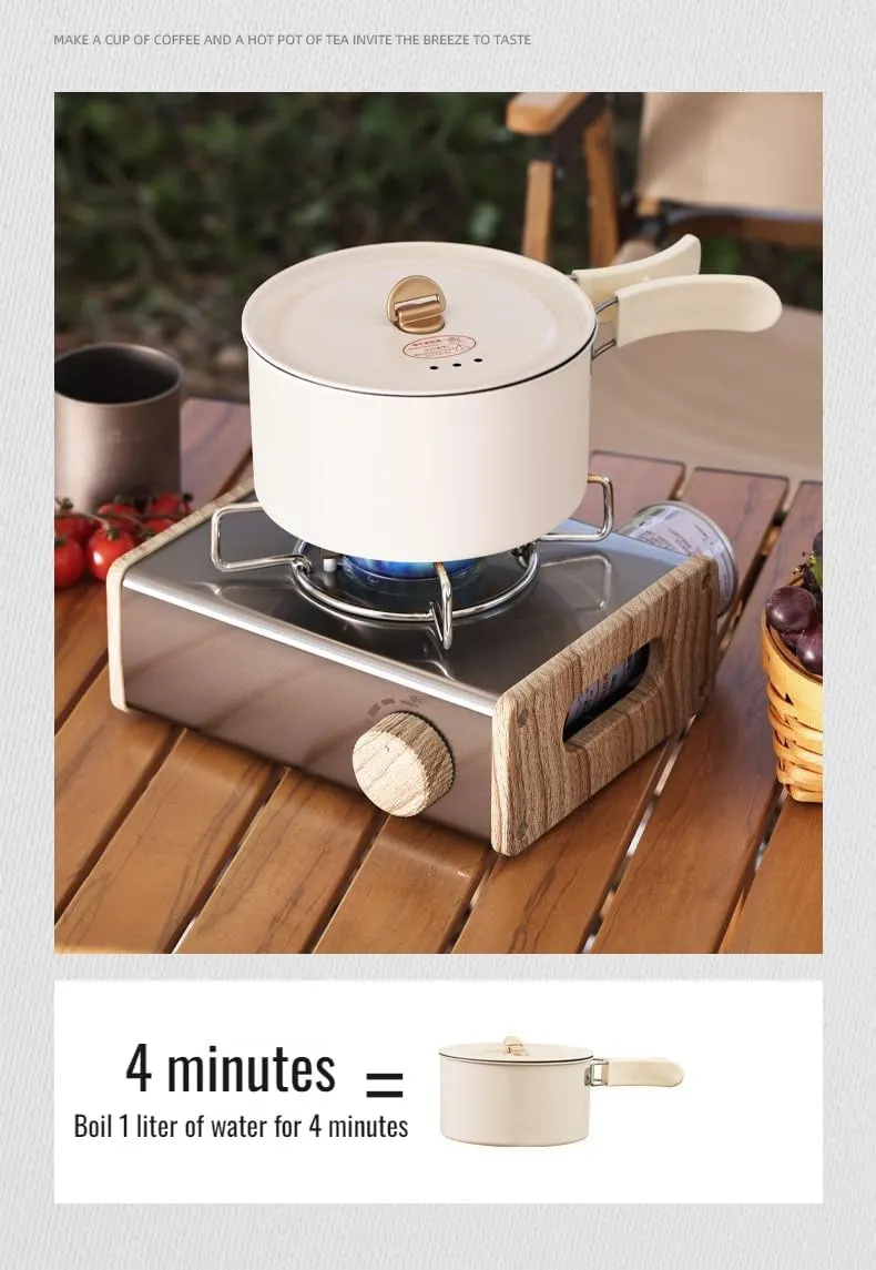 [lilaBelle]【Outdoor Butane Stove】High-Speed Cooking Gas, Wind- Portable Stove for Camping & Backpacking | Lightweight Mini Heater with Safety Lock (for Hikers & Adventurers)