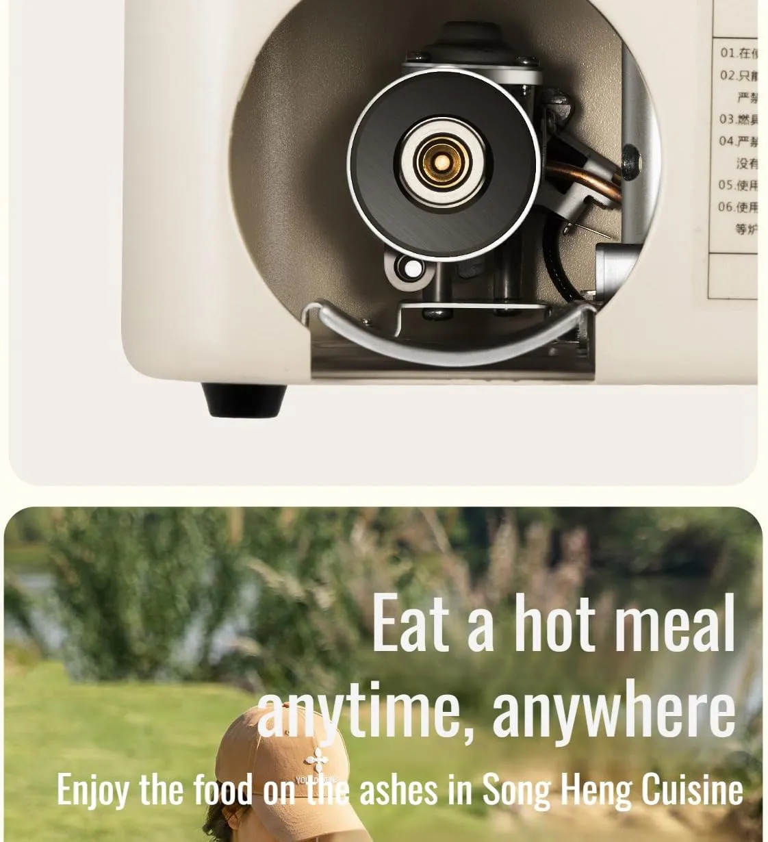 [lilaBelle]【Outdoor Butane Stove】High-Speed Cooking Gas, Wind- Portable Stove for Camping & Backpacking | Lightweight Mini Heater with Safety Lock (for Hikers & Adventurers)