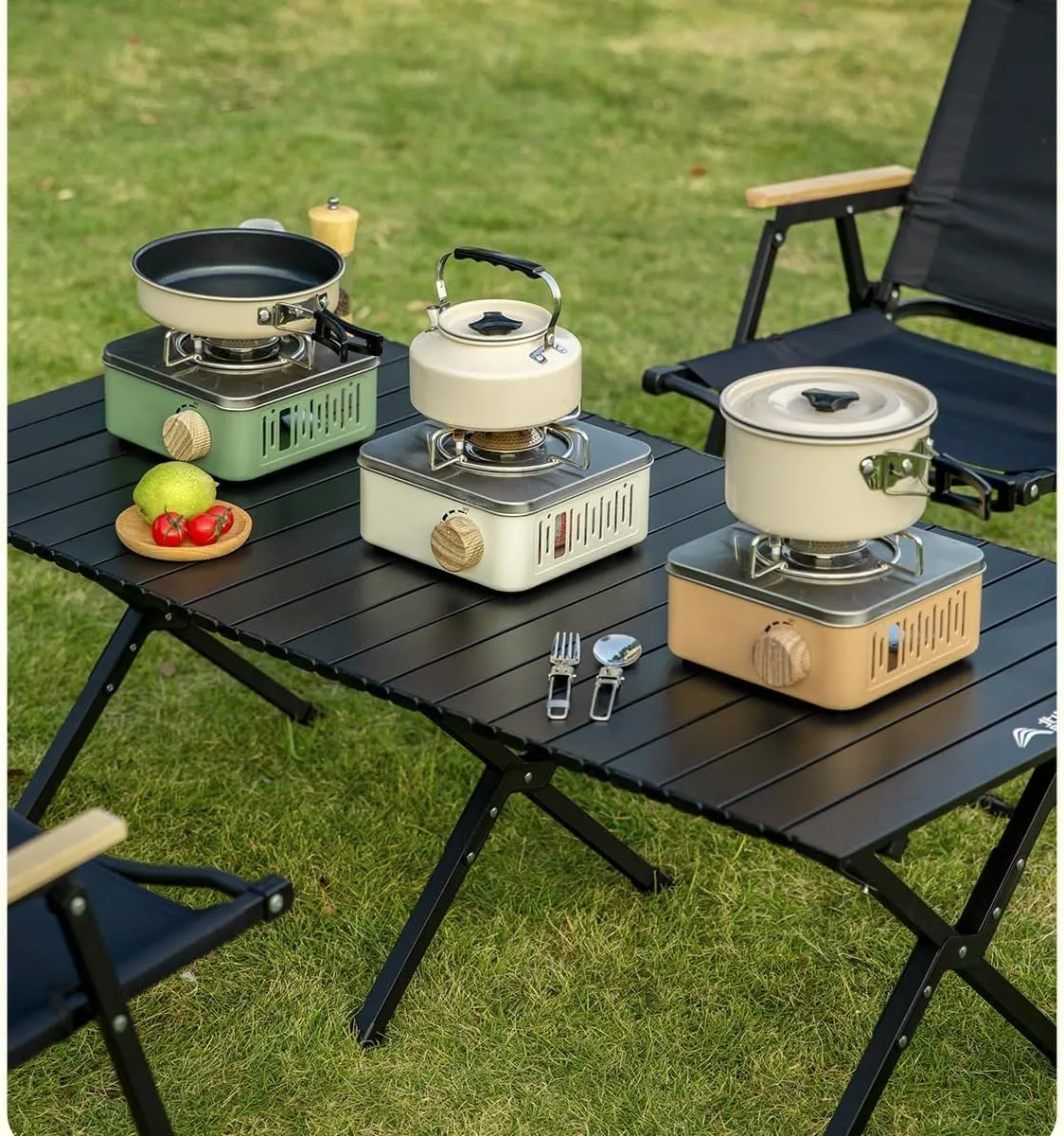 [lilaBelle]【Outdoor Butane Stove】High-Speed Cooking Gas, Wind- Portable Stove for Camping & Backpacking | Lightweight Mini Heater with Safety Lock (for Hikers & Adventurers)