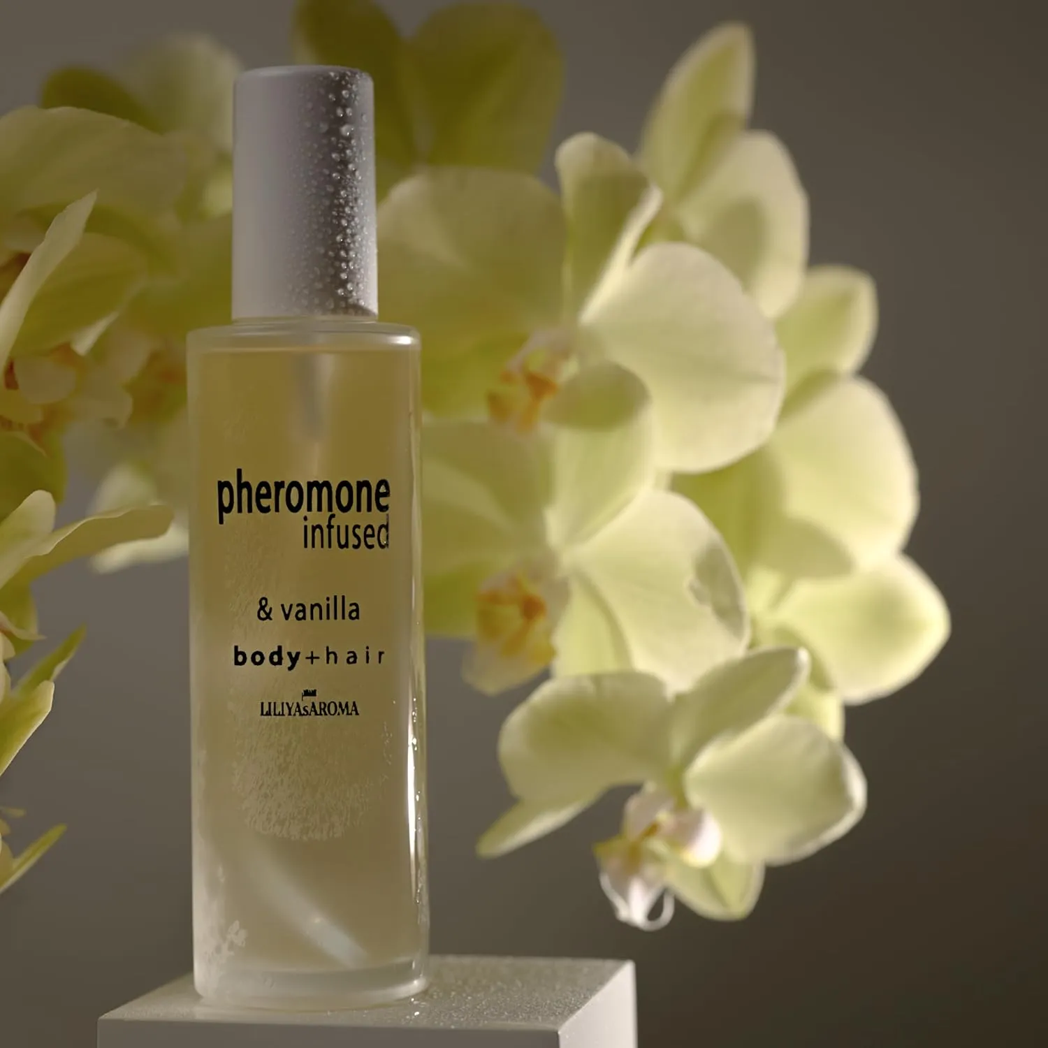 Liliya's Aroma Pheromone Infused - Vanilla body Spray & Hair Fragrance Mist Special & Unique | Hydrating Skincare Ingredients with Glycerin Vegan & Cruelty-Free - 3.4 fl oz