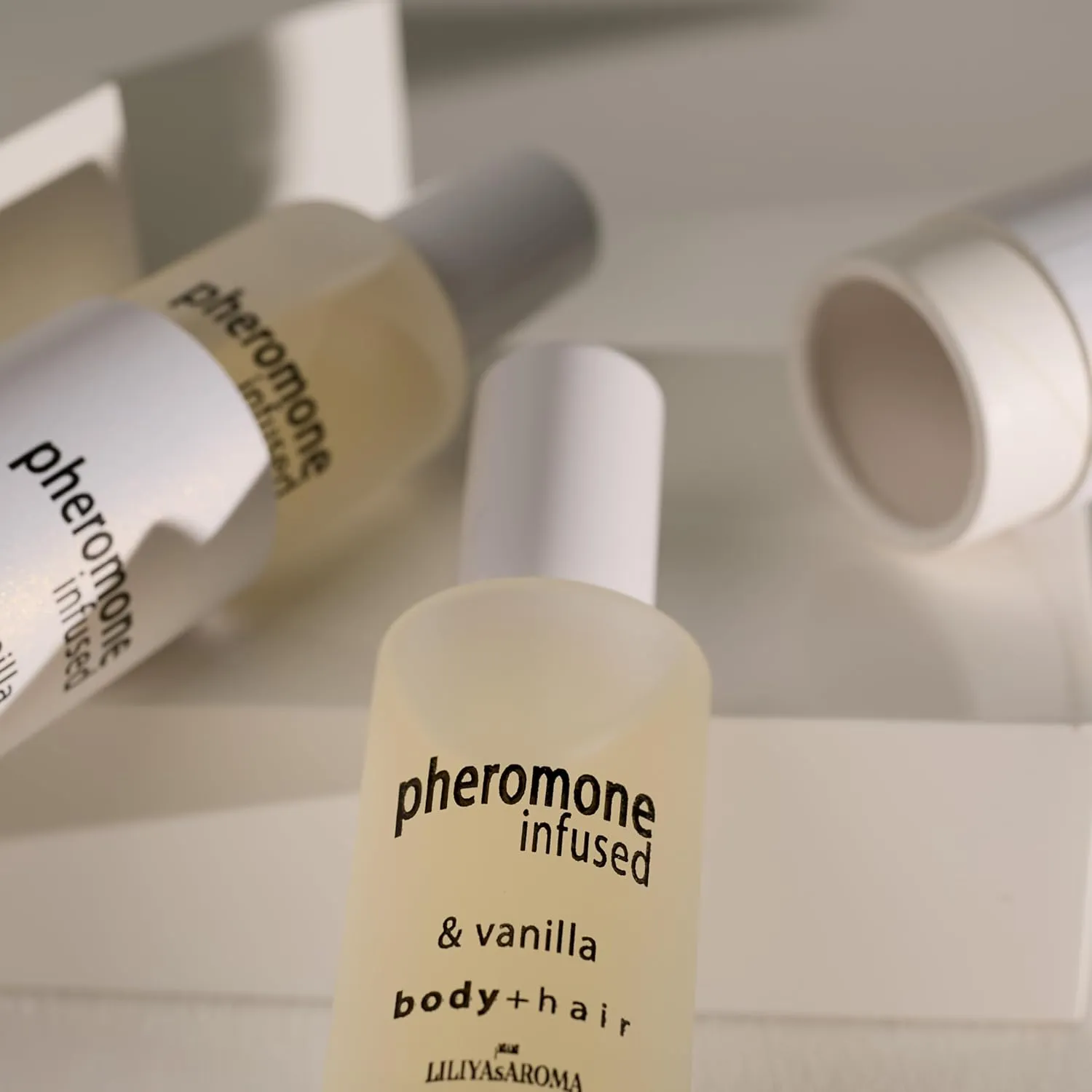 Liliya's Aroma Pheromone Infused - Vanilla body Spray & Hair Fragrance Mist Special & Unique | Hydrating Skincare Ingredients with Glycerin Vegan & Cruelty-Free - 3.4 fl oz