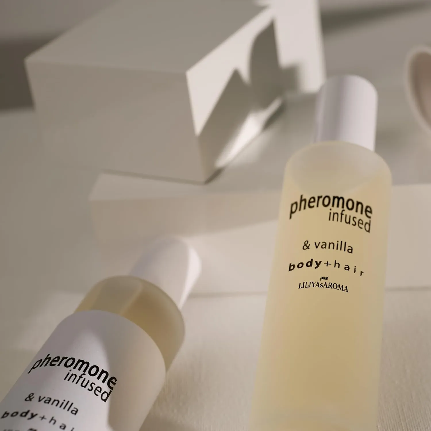 Liliya's Aroma Pheromone Infused - Vanilla body Spray & Hair Fragrance Mist Special & Unique | Hydrating Skincare Ingredients with Glycerin Vegan & Cruelty-Free - 3.4 fl oz