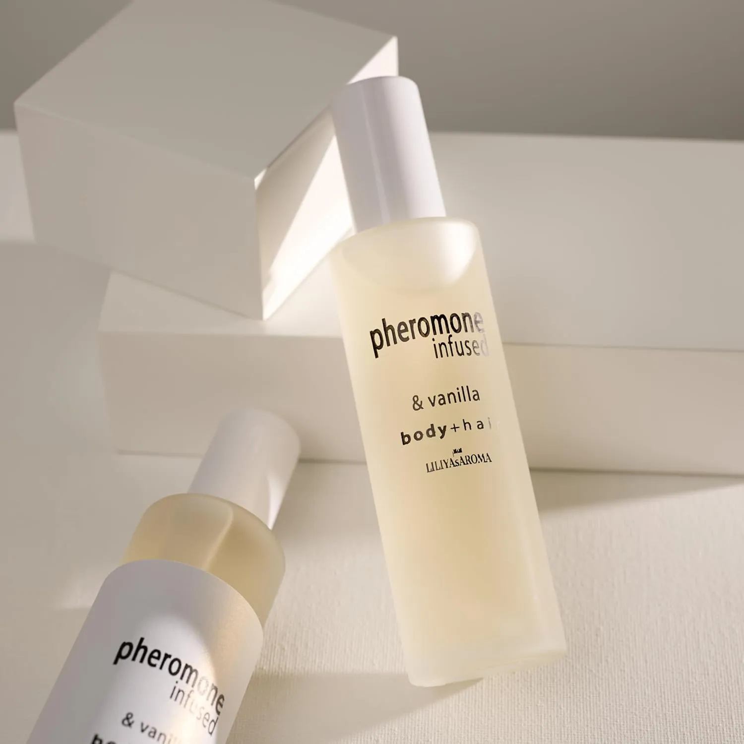 Liliya's Aroma Pheromone Infused - Vanilla body Spray & Hair Fragrance Mist Special & Unique | Hydrating Skincare Ingredients with Glycerin Vegan & Cruelty-Free - 3.4 fl oz