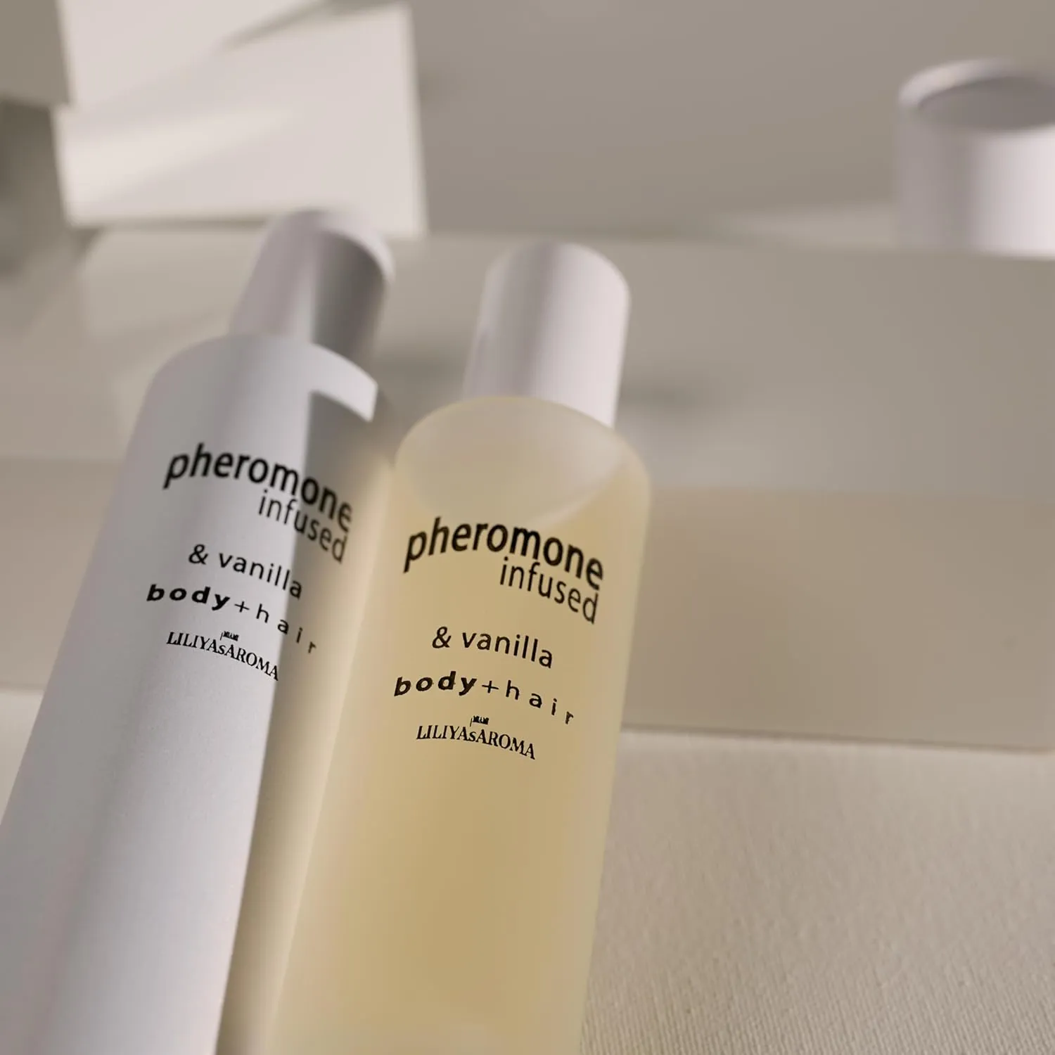 Liliya's Aroma Pheromone Infused - Vanilla body Spray & Hair Fragrance Mist Special & Unique | Hydrating Skincare Ingredients with Glycerin Vegan & Cruelty-Free - 3.4 fl oz
