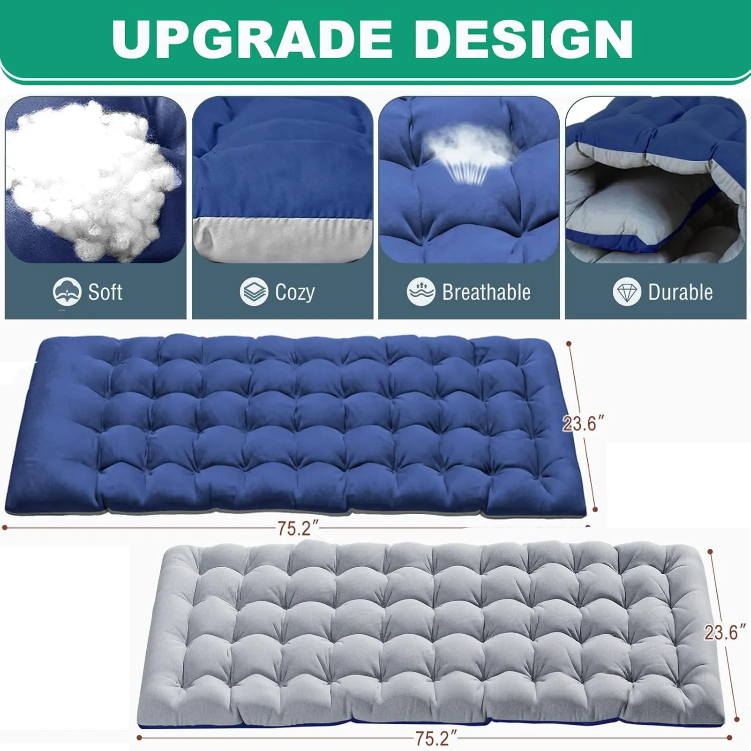 LILYPELLE Portable Folding Camping Cot, Adjustable 4-Position Adults Reclining Chaise with Pillow, Outdoor Portable Lounge Chair Sleeping Cot for Camping, Pool, Beach, Patio