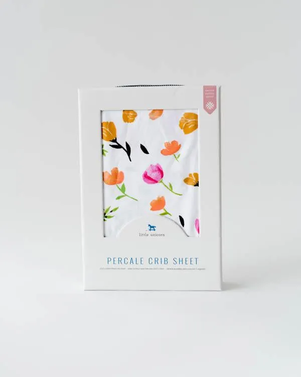 Little Unicorn - Cotton Muslin Cot Sheet - Berry & Bloom