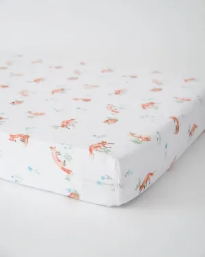 Little Unicorn - Cotton Muslin Cot Sheet - Fox