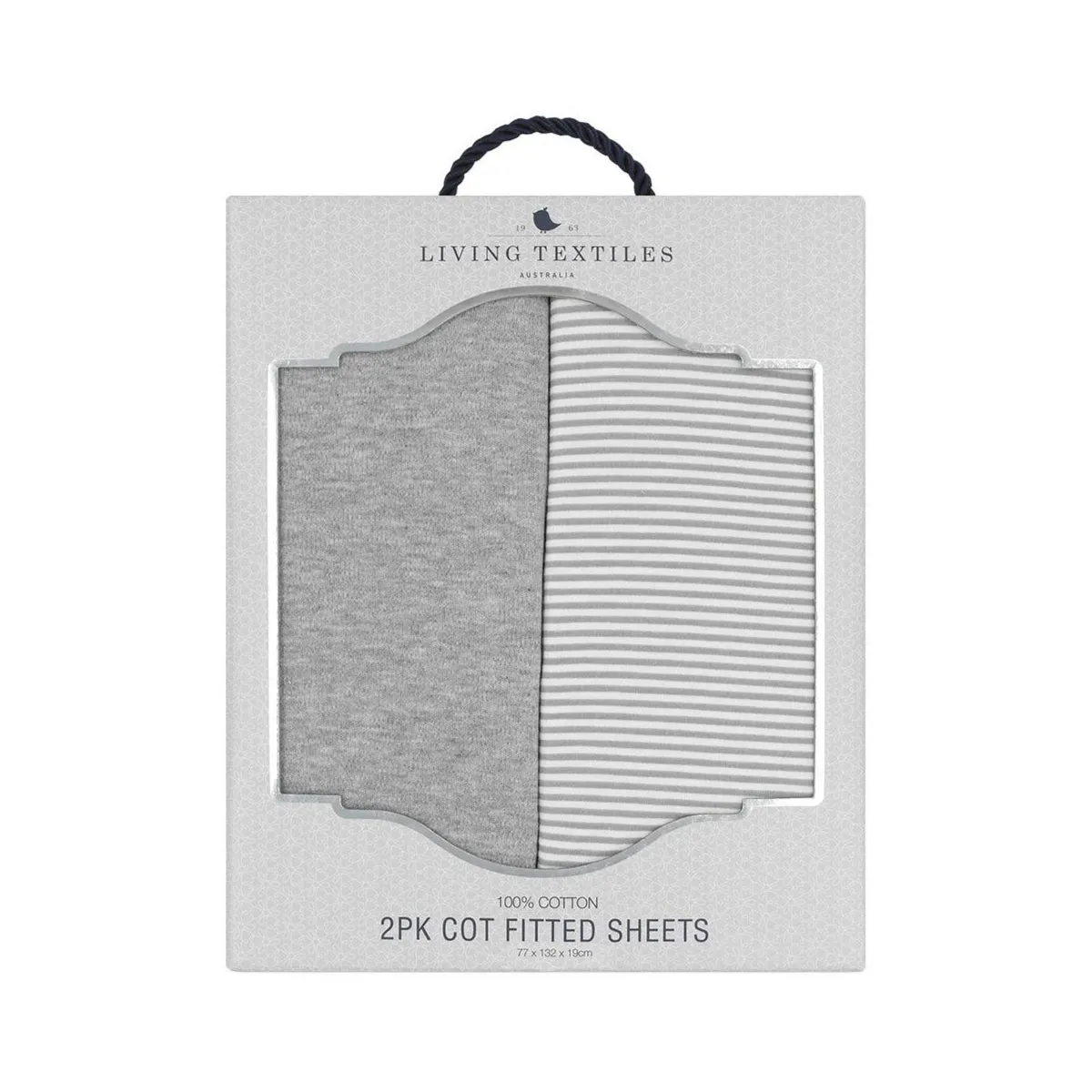 Living Textiles Cot Fitted Sheet Jersey - 2 Pack