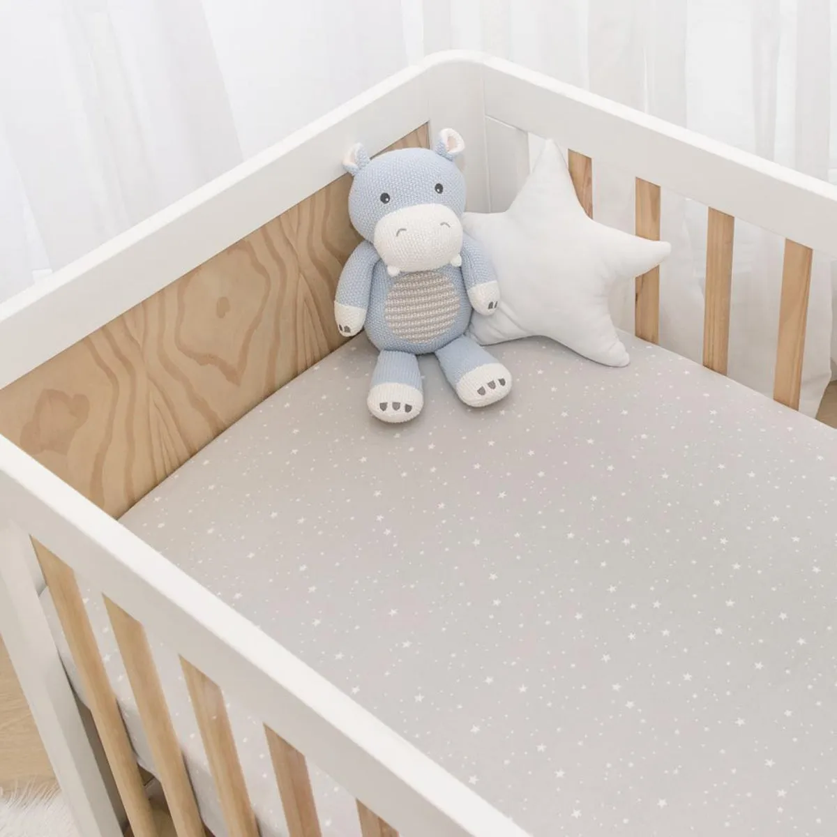 Living Textiles Cot Fitted Sheet Jersey - 2 Pack
